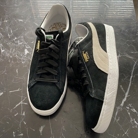 PUMA SUEDE CLASSIC BLACK/WHITE SNEAKERS/SHOES - Picture 6 of 10